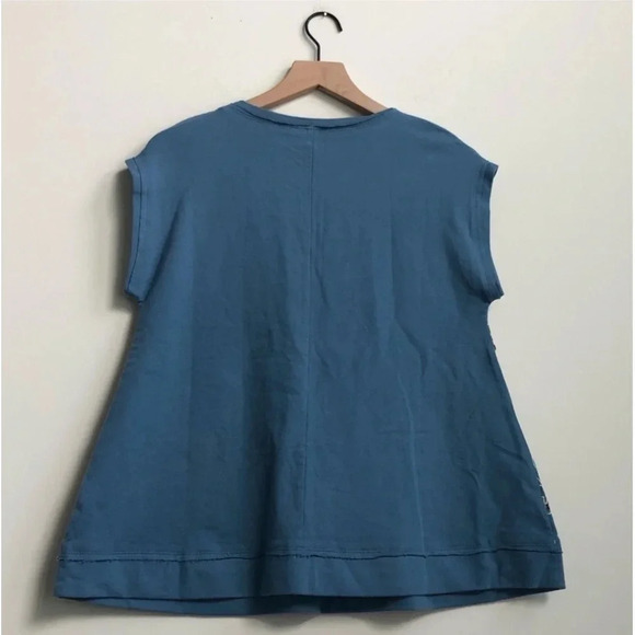 NWT Anthropologie Akemi + Kin Hildie Sequined top floral embroidered chambray - Picture 12 of 15